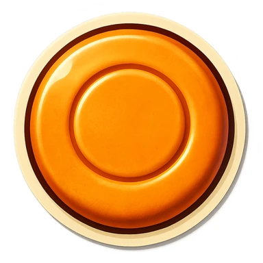 dalgona candy with circle shape, inspired by Squid Game, retro stickers style sticker