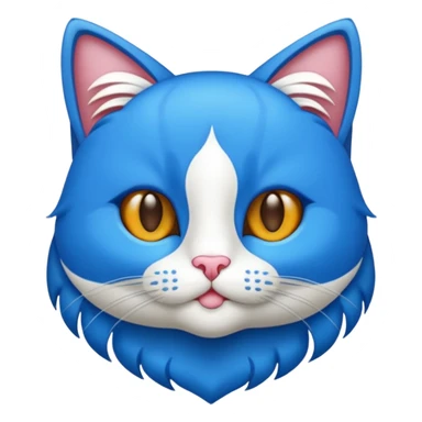 Mavi tatlı kedi sticker