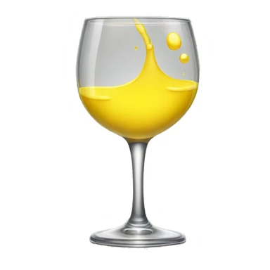 Glass of mysterious yellow liquid sticker