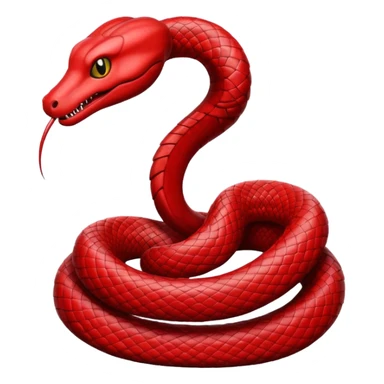 O sea que sólo sean las líneas que conforman a la serpiente que no tenga cuerpo que sea una serpiente roja sticker