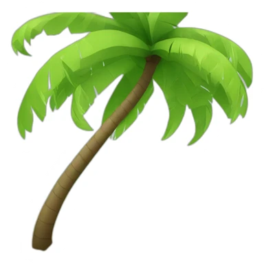 green coconut sandy beach sticker