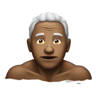 a nasty man inside a mud bath sticker