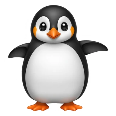 Penguin being hit in the snow sticker