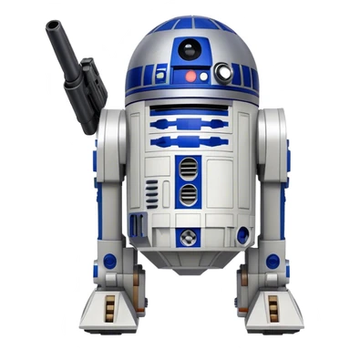 R2d2 with a gun sticker