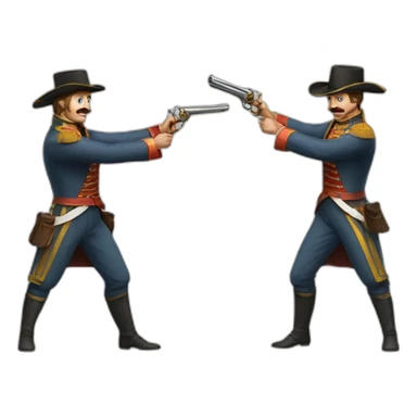 duel-with-pistols-in-russian-empire-between-two-men sticker