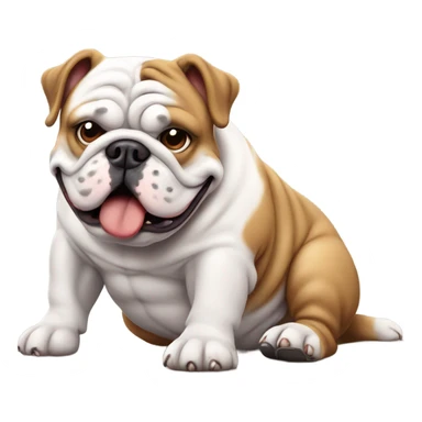 English bulldog playing video games ￼ sticker