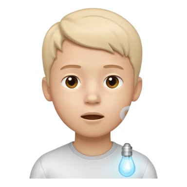 Yoga Boy Breathing 3d Icon with color of D0B8FF
 sticker