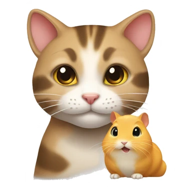 Eine Katze und ein Hamster  sticker