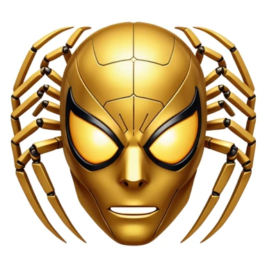 golden Terminator Spider-man Face sticker