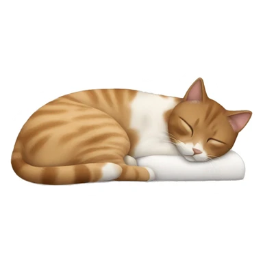 Beige cat sleeping with white girl with brown hair sticker