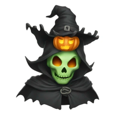 spooky draw 4 card sticker