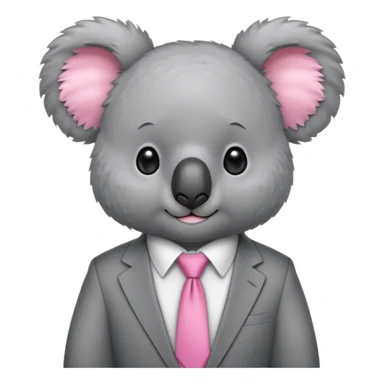 koala wear tie pink sticker