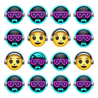 devops cyberpunk themed emoji pack sticker
