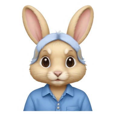 blonde rabbit with shirt sticker