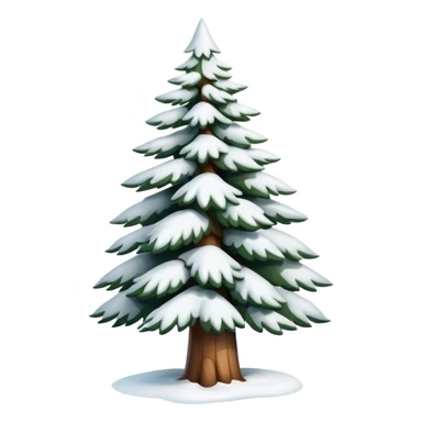 Snowy pine tree sticker