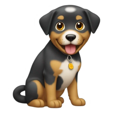 Un chat et un Chien qui s’embrasse sticker