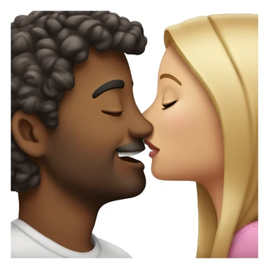 Girl kissing husband  sticker