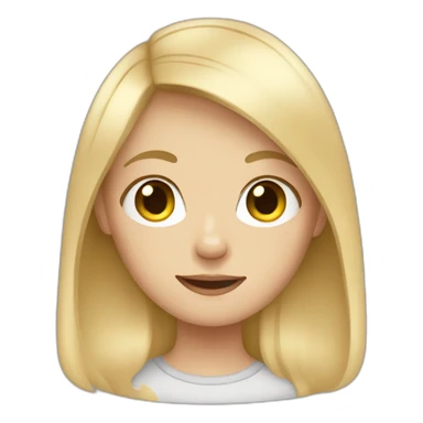 Autistic girl with blonde hair sticker