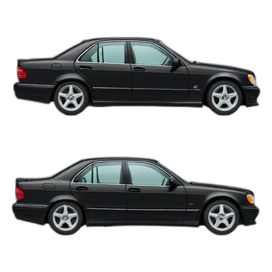 Black Mercedes benz w202 sport sticker