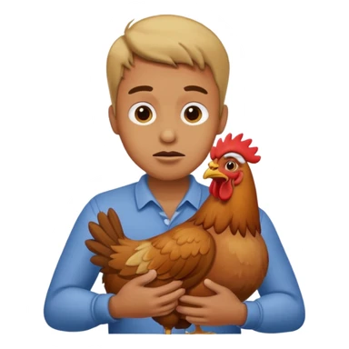 A man choking a chicken sticker