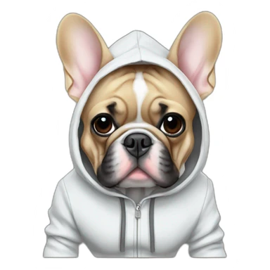 French bulldog in hoodie sticker