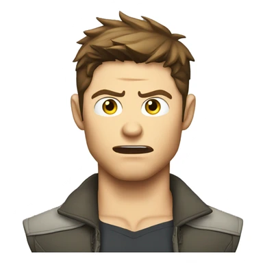 Jensen Ackles mad face sticker