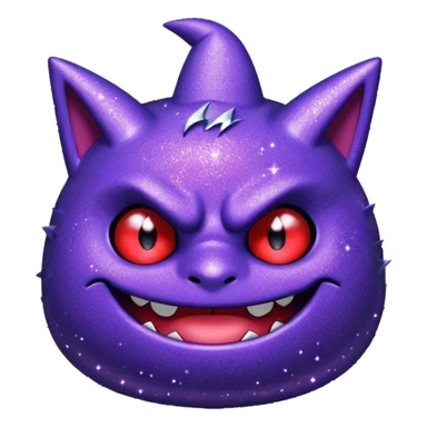 glitter roxo gengar sticker