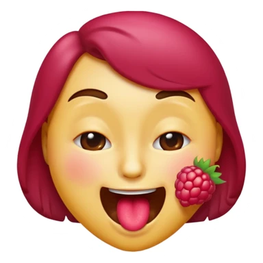 Emoji face winking blowing tongue raspberry sticker