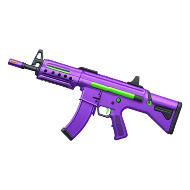  shooter game with this color purple  and neon green make it as an assult rifle sticker