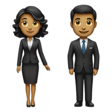 couple in business attire sticker