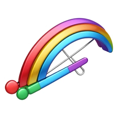 Rainbow hairpin sticker