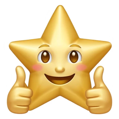 motivational star with thumbs up sticker