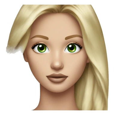 Realistic victoria secret model blonde green eyes  sticker