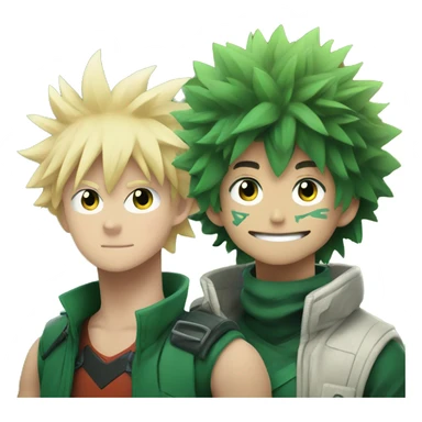 bakugo and deku sticker