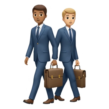 two mans walking full body sticker