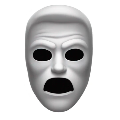 Scary masked man sticker