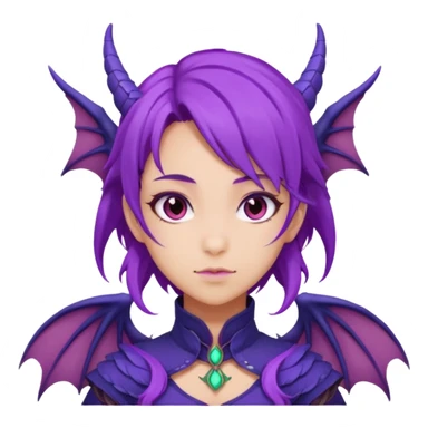 Anime Female Purple Dragongirl sticker