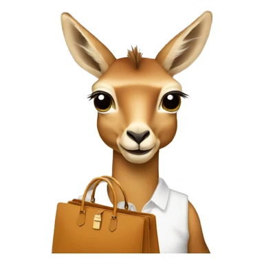 a vicuna with a hermes bag sticker