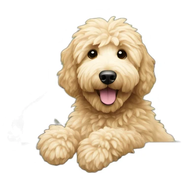 goldendoodle in a convertible sticker