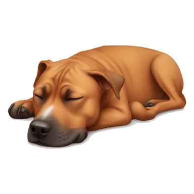 Ridgeback staffy sleeping sticker