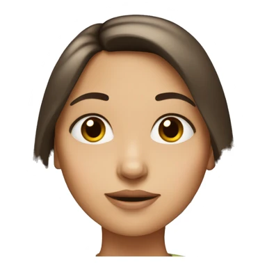 Girl, with no nose or eyebrows sticker