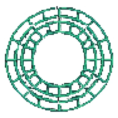 network in a circular form sticker
