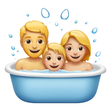 Two people in tub sticker