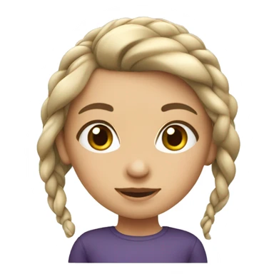 Menina branca de cabelos longos liso sticker