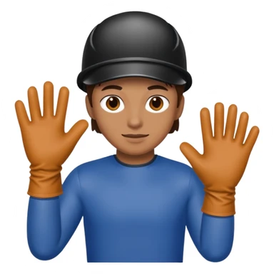 Robber with glouse sticker