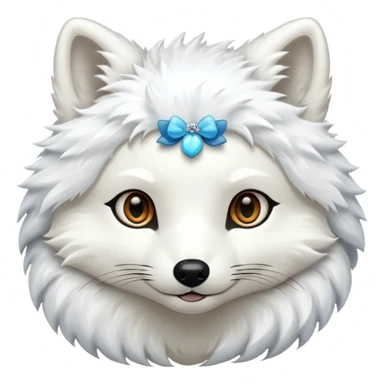 A white fur coat sticker