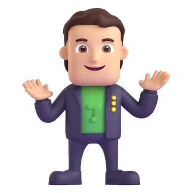 modern energetic character named Peleg representing product owner in gaming company with the word 'Better' included, friendly innovative sticker