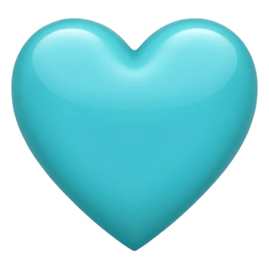 Cyan colored heart sticker