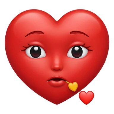 Heart Kissy face sticker