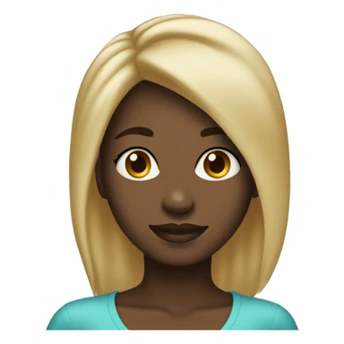 black girl blond streak ha sticker